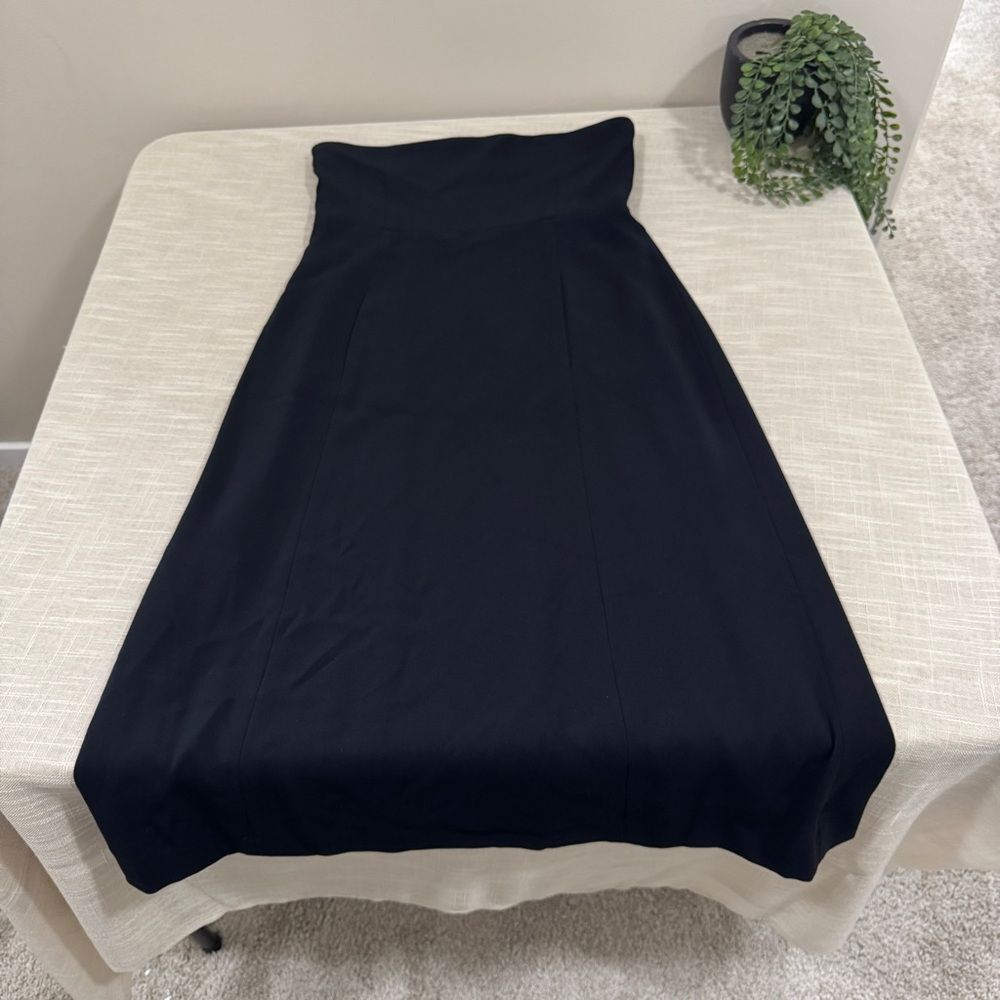 NWT Vintage 90s Ralph Lauren Strapless Black Midi Dress Pockets Size 10 - Picture 11 of 11